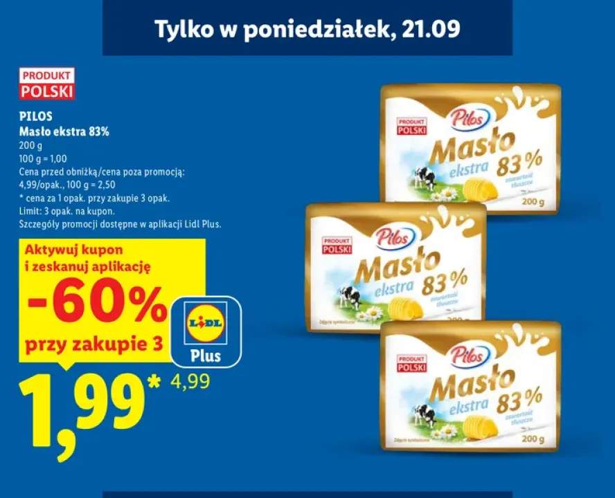 Masło ekstra Pilos 83%