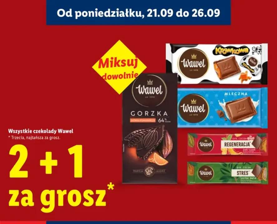 Czekolady Wawel +5 wariantów