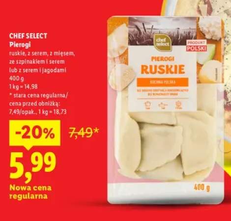 Pierogi ruskie Chef Select +4 warianty