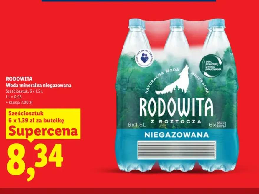 Woda mineralna niegazowana Rodowita 6-pak