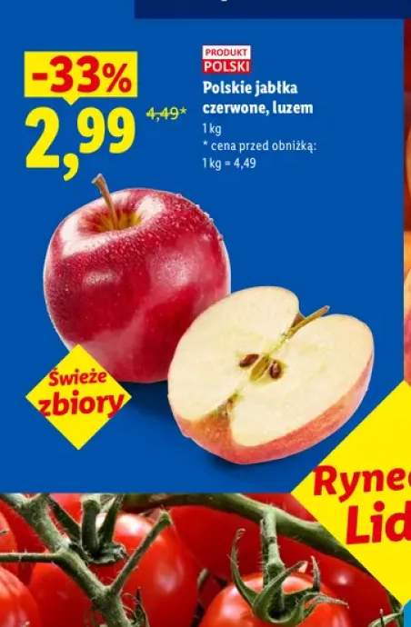 Jabłka czerwone polskie