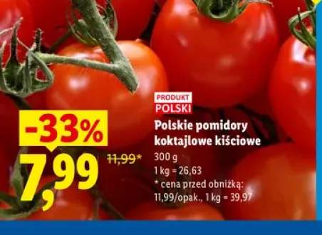 Pomidory koktajlowe kiściowe polskie