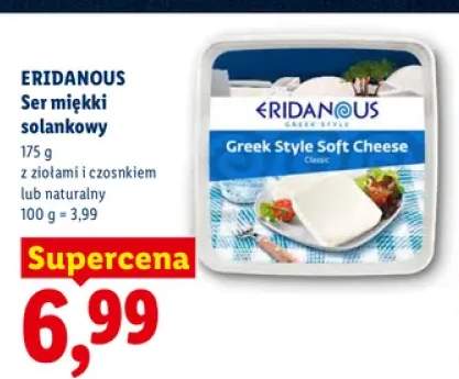 Ser miękki solankowy z ziołami i czosnkiem Eridanous +1 wariant