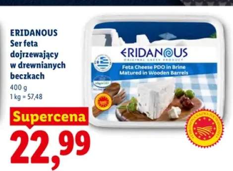 Ser feta dojrzewający w drewnianych beczkach Eridanous