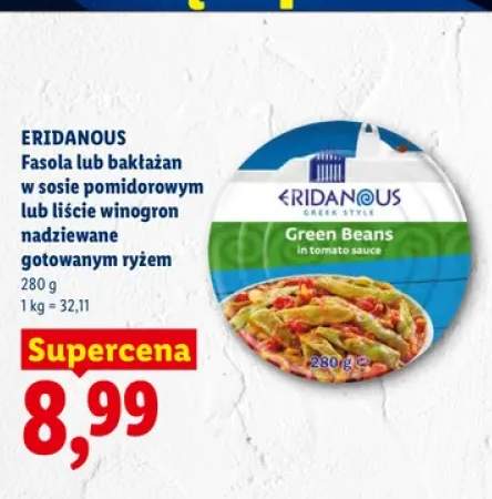 Fasola w sosie pomidorowym Eridanous +2 warianty