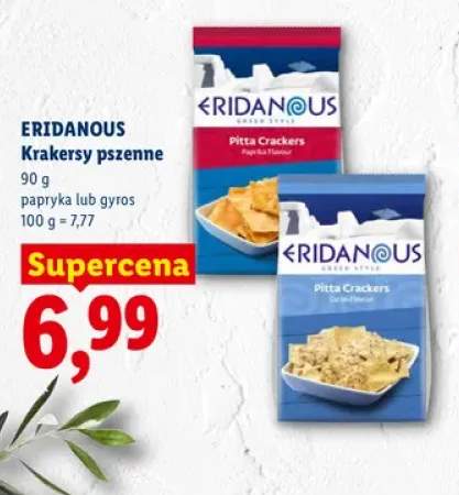 Krakersy pszenne papryka Eridanous +1 wariant