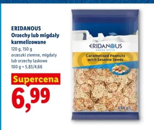 Orzeszki ziemne karmelizowane Eridanous +2 warianty