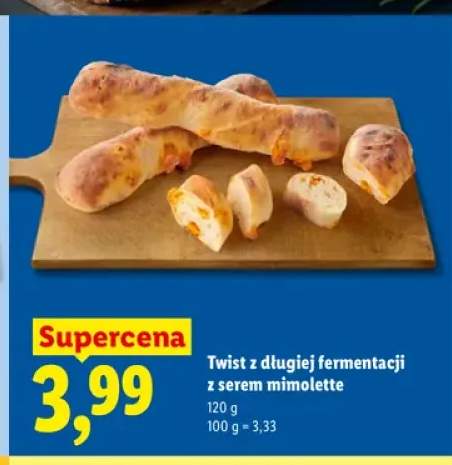 Twist z długiej fermentacji z serem mimolette