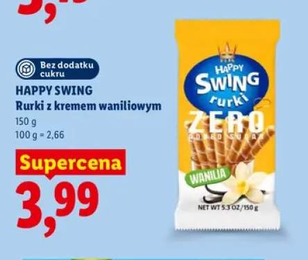 Rurki z kremem waniliowym Happy Swing