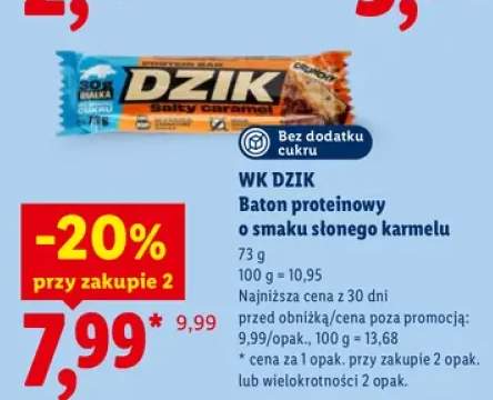 Baton proteinowy o smaku słonego karmelu WK Dzik
