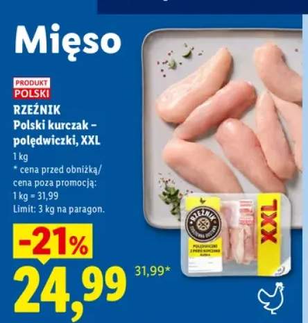 Polski kurczak polędwiczki XXL Rzeźnik