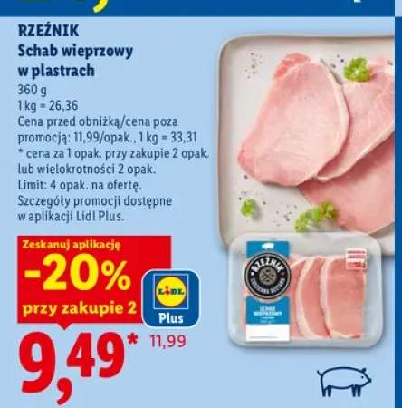 Schab wieprzowy w plastrach Rzeźnik