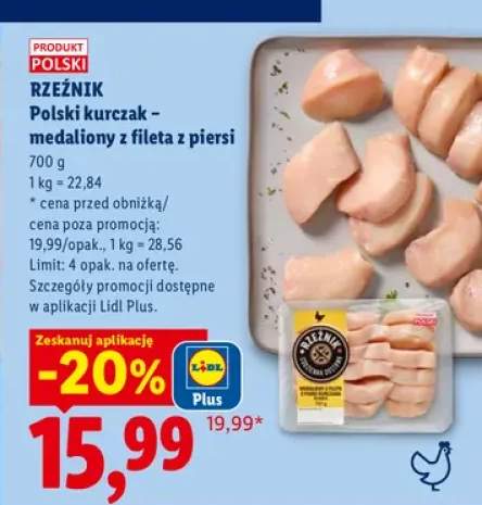 Polski kurczak medaliony z fileta z piersi Rzeźnik