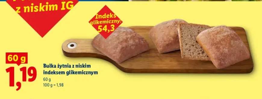 Bułka żytnia z niskim indeksem glikemicznym