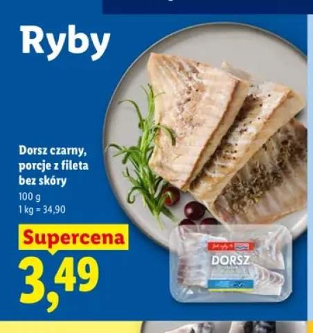 Dorsz czarny porcje z fileta bez skóry