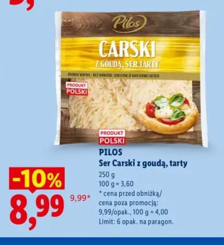 Ser Carski z goudą tarty Pilos
