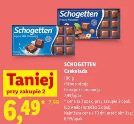 Czekolada Alpine Milk Chocolate Schogetten +1 wariant