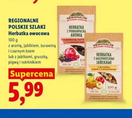 Herbatka owocowa z aronią jabłkiem żurawiną i czarnym bzem Regionalne Polskie Szlaki +1 wariant