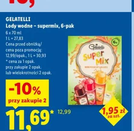 Lody wodne supermix 6-pak Gelatelli