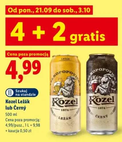 Piwo Kozel Ležák +1 wariant