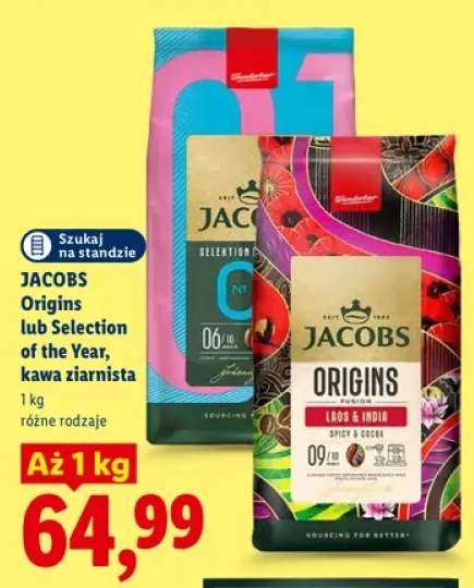 Kawa ziarnista Jacobs Origins +1 wariant