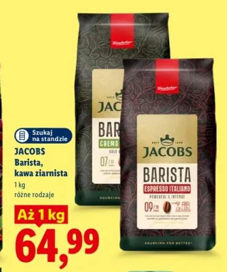 Kawa ziarnista Jacobs Barista Crema +1 wariant