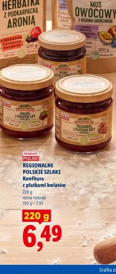 Konfitura z płatkami kwiatów Regionalne Polskie Szlaki