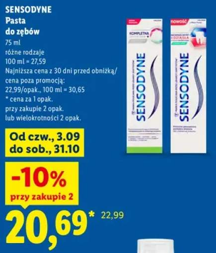 Pasta do zębów Kompletna Ochrona+ Sensodyne +1 wariant
