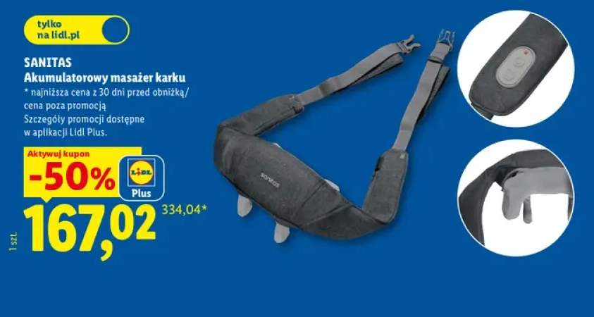 Akumulatorowy masażer karku Sanitas