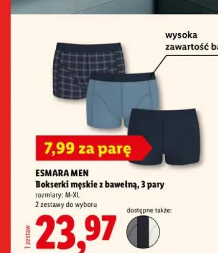 Bokserki męskie z bawełną 3-pak