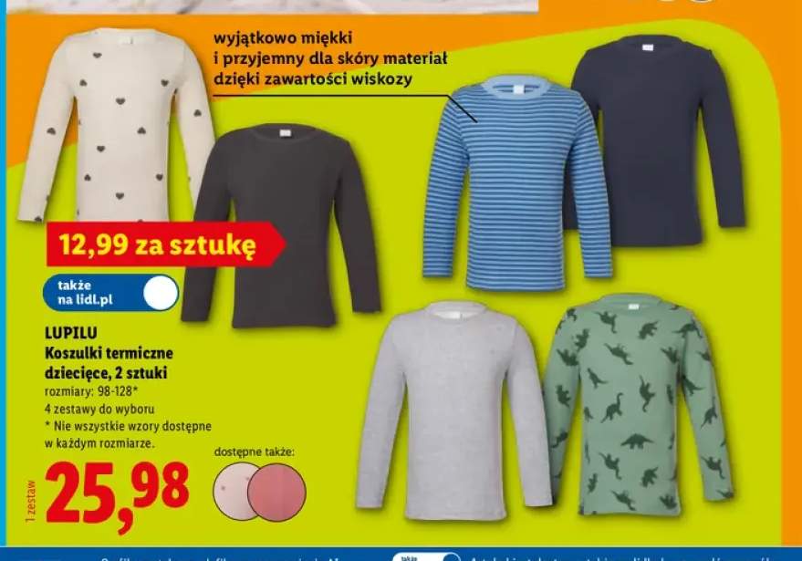 Koszulki termiczne dziecięce 2-pak Lupilu