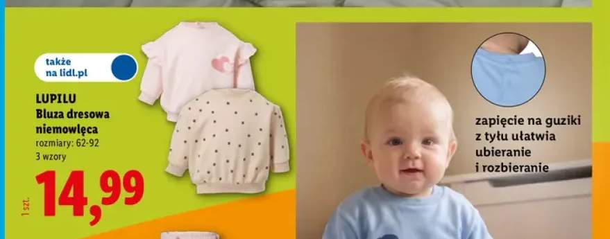 Bluza dresowa niemowlęca Lupilu