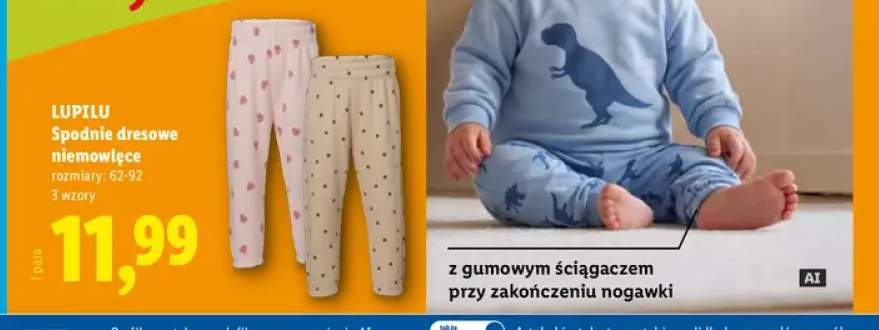 Spodnie dresowe niemowlęce Lupilu