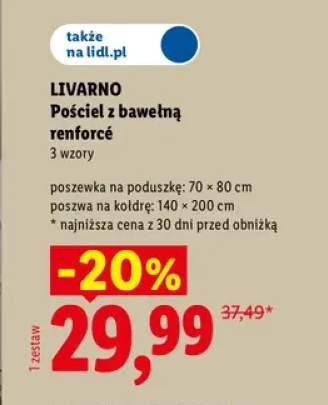 Pościel z bawełną renforcé 140x200 cm Livarno
