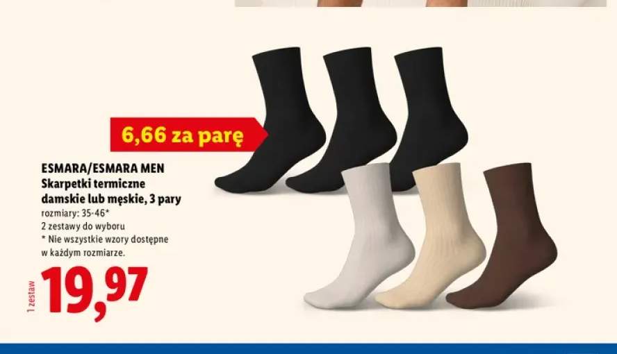 Skarpetki termiczne damskie 3-pak Esmara +1 wariant