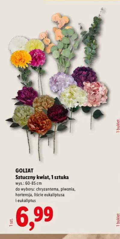 Sztuczny kwiat chryzantema Goliat +4 warianty