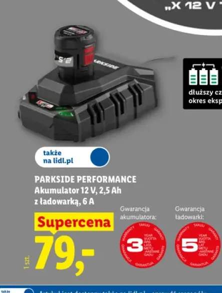 Akumulator z ładowarką Parkside Performance