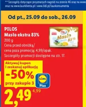 Masło ekstra Pilos 83%