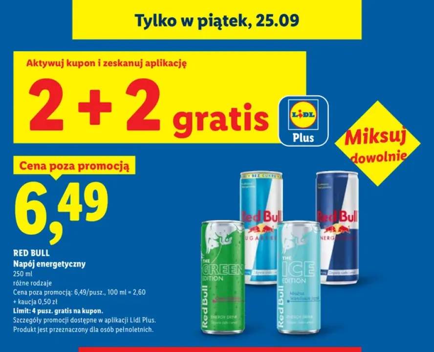 Napój energetyczny Red Bull Sugarfree +3 warianty