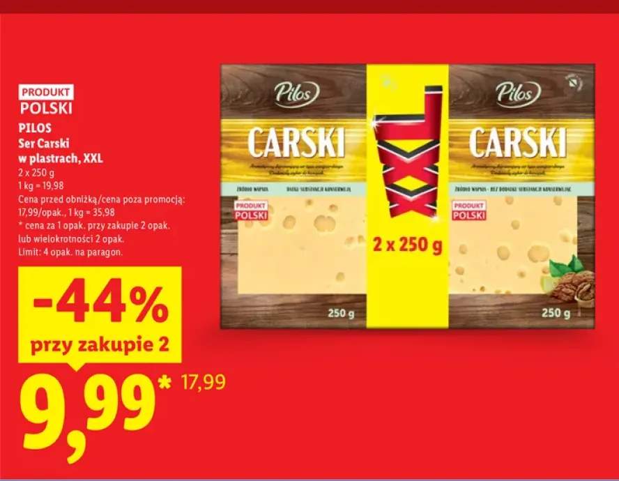 Ser Carski w plastrach XXL 2-pak Pilos