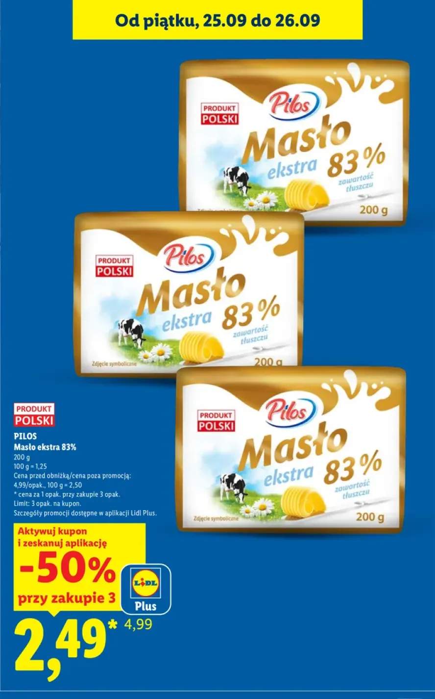 Masło ekstra Pilos 83%