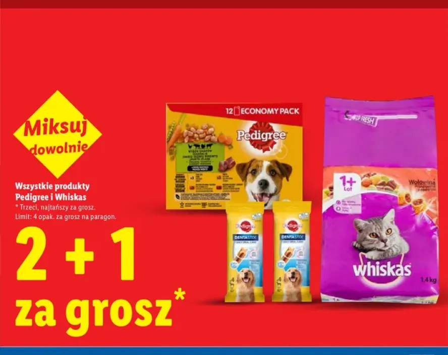 Produkty Pedigree i Whiskas +4 warianty