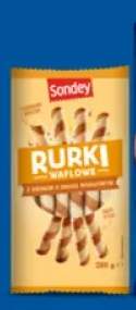 Rurki waflowe z kremem o smaku waniliowym Sondey