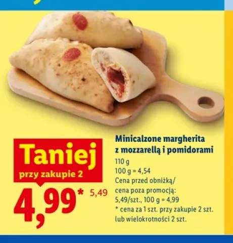 Minicalzone margherita z mozzarellą i pomidorami
