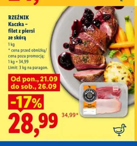 Kaczka filet z piersi ze skórą Rzeźnik