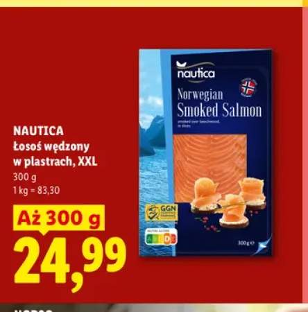 Łosoś wędzony w plastrach XXL Nautica