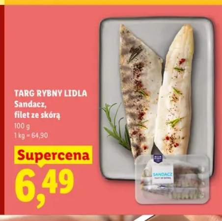 Sandacz filet ze skórą Targ Rybny Lidla