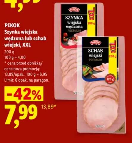 Szynka wiejska wędzona XXL Pikok +1 wariant