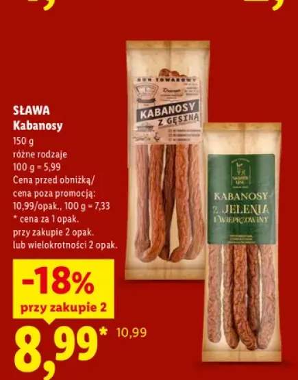 Kabanosy z gęsiną Sława +1 wariant