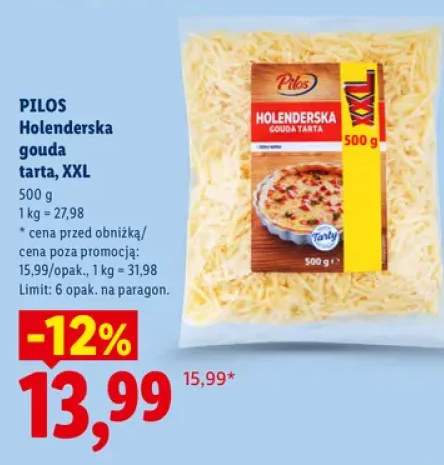 Ser holenderska gouda tarta XXL Pilos